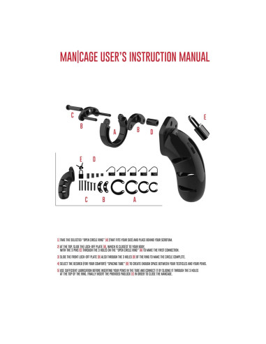 Model 04 Chastity Cock Cage Black - 11,5 cm