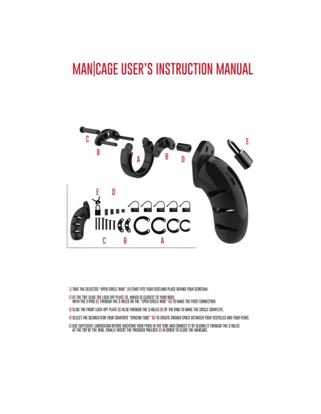 Model 04 Chastity Cock Cage Black - 11,5 cm
