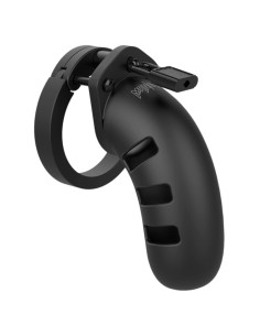 Model 21 - Chastity - 4.5"""" - Silicone Cock Cage - Black 2