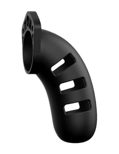 Model 21 - Chastity - 4.5"""" - Silicone Cock Cage - Black