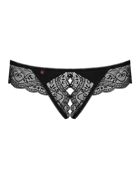 Bielizna- Miamor stringi otwarte czarne XXL
