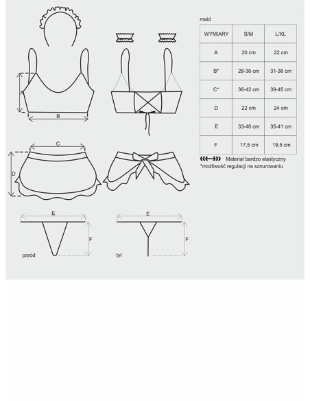 Bielizna-Maid kostium  S/M