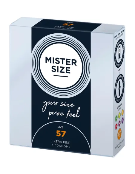 MISTER SIZE 57mm Condoms 3pcs Natural