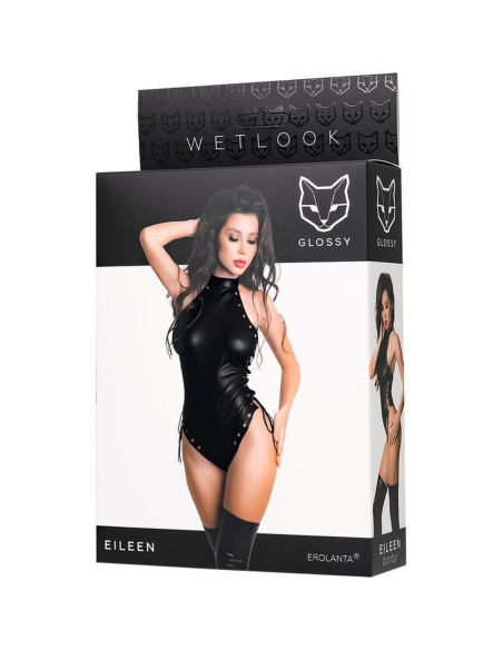 Wetlook body Eileen - black S