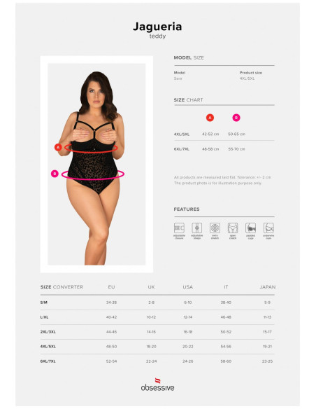 Bielizna-Jagueria body otwarte 6XL/7XL