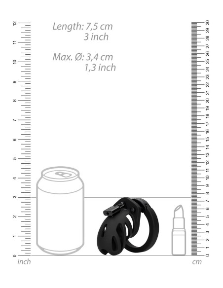 Model 23 - Chastity Cage - 2.5'' / 6,5 cm - Black