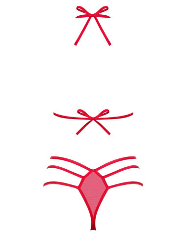 Bielizna-Giftella komplet 2-częściowy czerwony L/XL