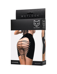 Wetlook skirt Leanne - black L 2