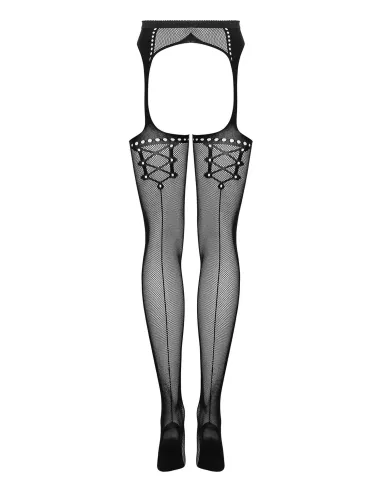 Bielizna-Garter stockings S314 czarny  S/M/L