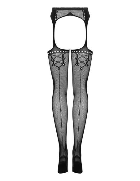 Bielizna-Garter stockings S314 czarny  S/M/L