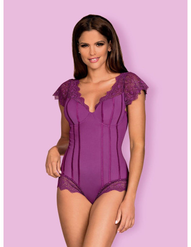 Bielizna-Moketta body fioletowe L/XL