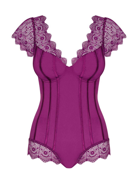 Bielizna-Moketta body fioletowe L/XL