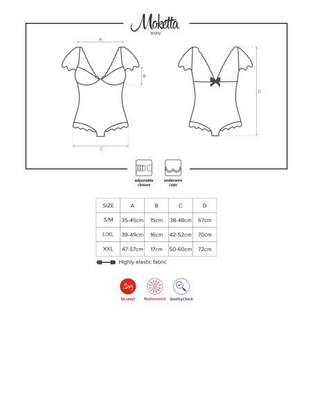 Bielizna-Moketta body fioletowe L/XL