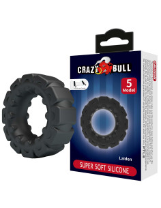 Crazy Bull Laiden Super Soft Silicone Cock Ring – Black