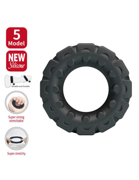 Crazy Bull Laiden Super Soft Silicone Cock Ring – Black