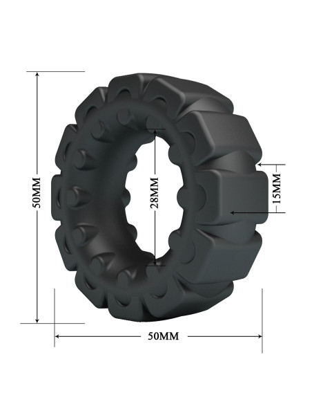 Crazy Bull Laiden Super Soft Silicone Cock Ring – Black
