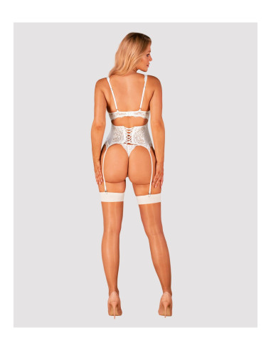 Bielizna-S814 pończochy białe L/XL