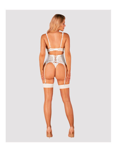 Bielizna-S814 pończochy białe L/XL