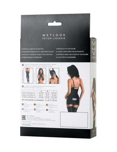 Wetlook dress IVY - black L