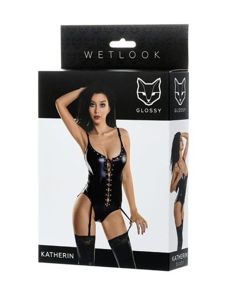Glossy Classic body KATHERIN - black XL