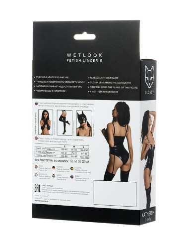 Glossy Classic body KATHERIN - black XL