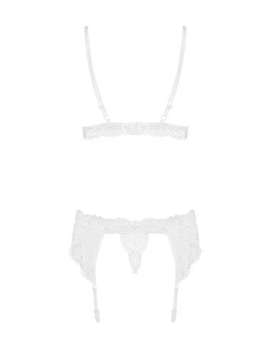 Bielizna-810-SEG-2 komplet 3-częściowy biały  S/M