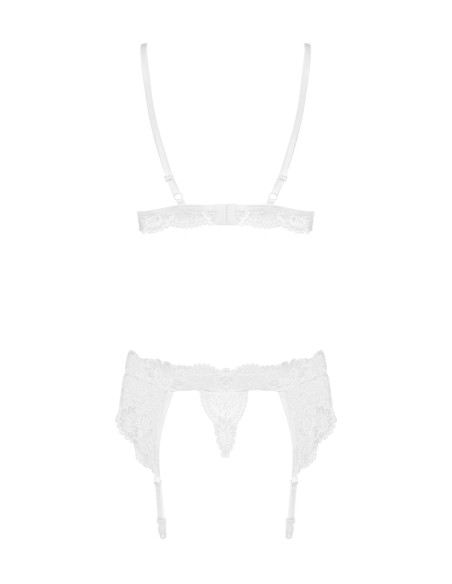 Bielizna-810-SEG-2 komplet 3-częściowy biały  S/M