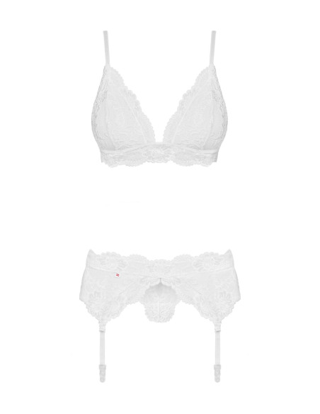 Bielizna-810-SEG-2 komplet 3-częściowy biały  S/M