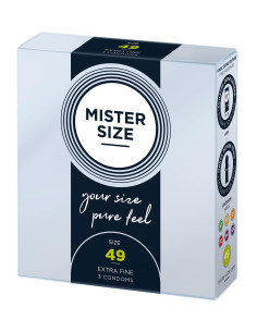 MISTER SIZE 49mm Condoms 3pcs Natural
