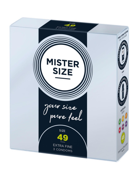 MISTER SIZE 49mm Condoms 3pcs Natural