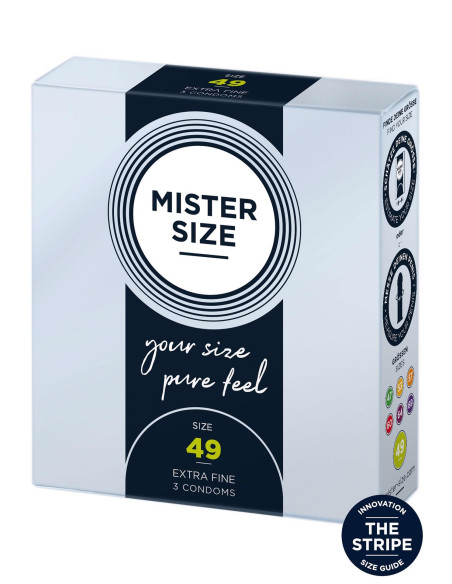 MISTER SIZE 49mm Condoms 3pcs Natural