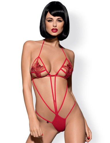 Bielizna-Luiza body czerwone  S/M