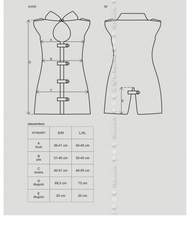 Bielizna-Stewardess kostium  S/M