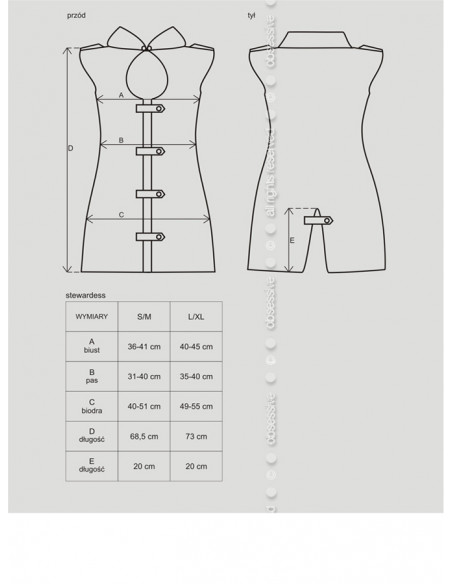 Bielizna-Stewardess kostium  S/M