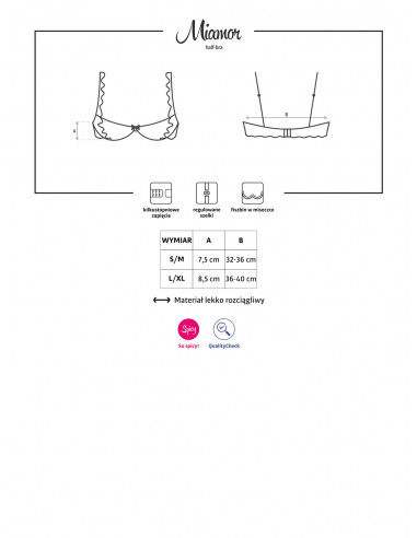 Bielizna-Miamor półbiustonosz  S/M