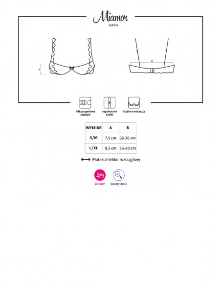 Bielizna-Miamor półbiustonosz L/XL