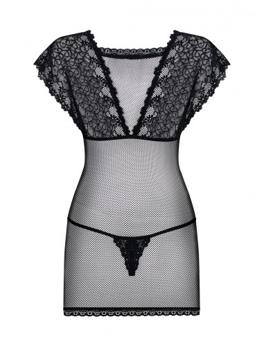 Bielizna-821-CHE-1 koszulka i stringi  S/M