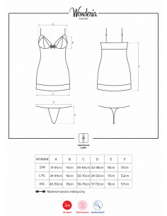 Bielizna-Wonderia koszulka i stringi  S/M 2