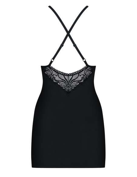 Bielizna-828-CHE-1 koszulka i stringi  S/M