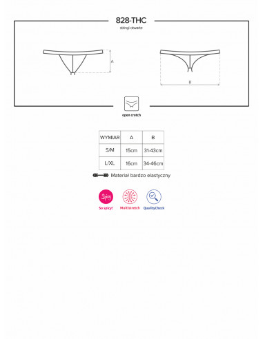 Bielizna-828-THC-1 stringi otwarte L/XL