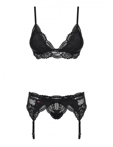 Bielizna-810-SEG-1 komplet 3-częściowy czarny L/XL