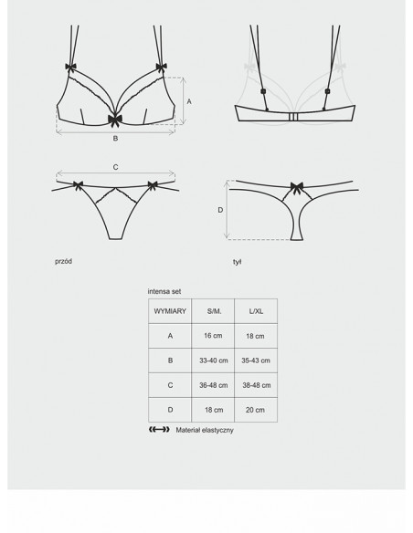 Bielizna-Intensa komplet  S/M