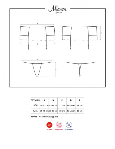 Bielizna-Miamor pas i stringi L/XL