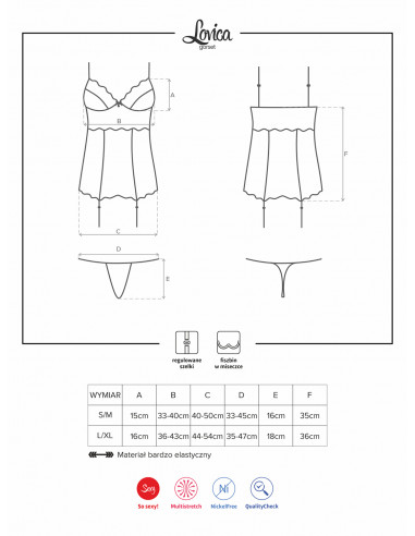 Bielizna-Lovica gorset i stringi L/XL