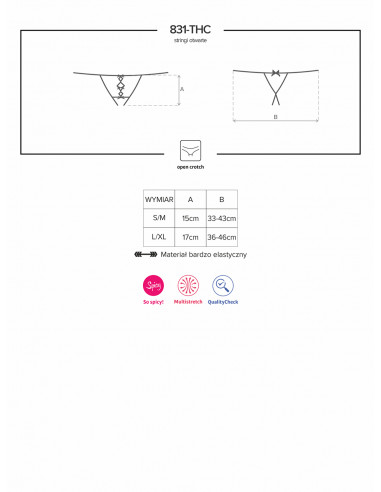 Bielizna-831-THC-1 stringi otwarte L/XL