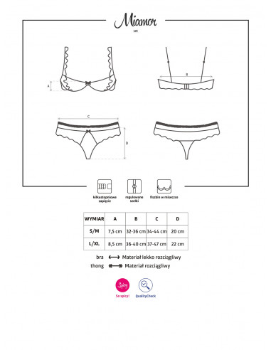 Bielizna-Miamor komplet 2-częściowy  S/M