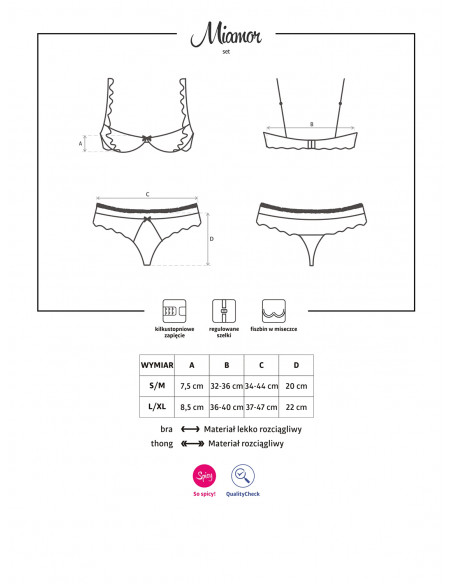 Bielizna-Miamor komplet 2-częściowy  S/M