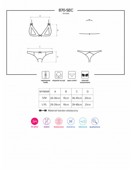 Bielizna-870-SEC-3 komplet 2-częściowy L/XL