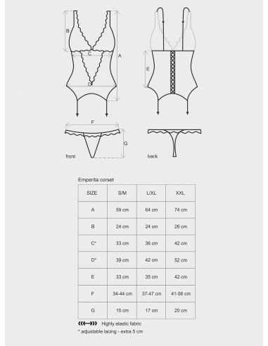Emperita gorset i stringi XXL