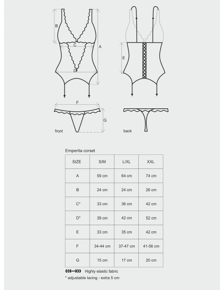Emperita gorset i stringi XXL